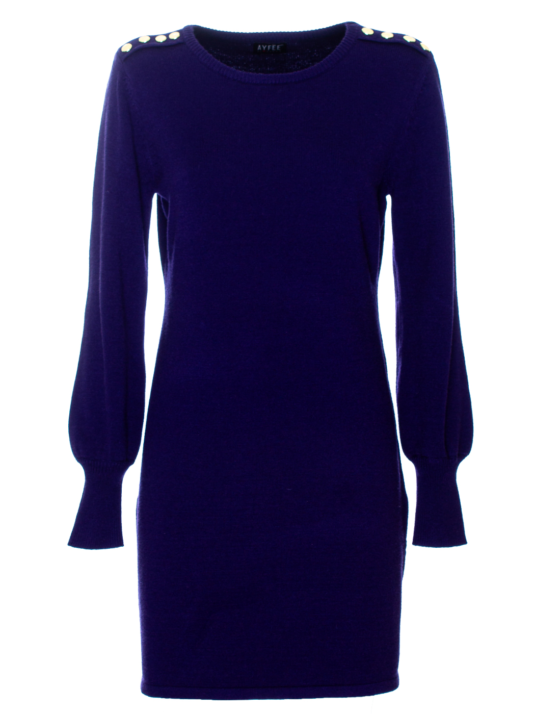 ABITO MAGLIERIA PUNTO TESSUTO CON BOTTONI, 2 TG - BLUE